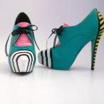 Hand painted platform booties Follow ME