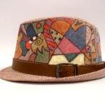 Modern Hand Painted Woman Hat - Pop Art