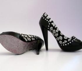 High Heel Shoes with Swarovski Crystals Leopard Dream
