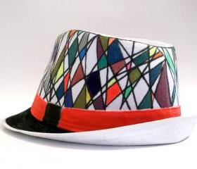 Hand painted hat - Harlequin