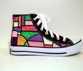 Hand Painted Sneakers - Street Shape